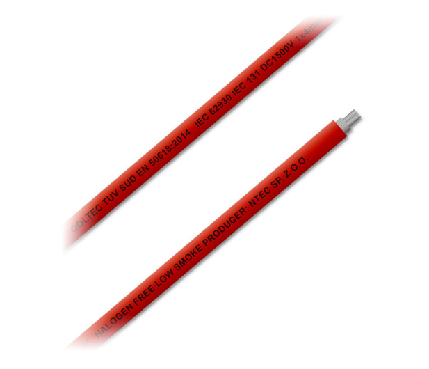 Qoltec Kabel solarny fotowoltaiczny 4mm²  100m, czerwony - 1210761 - zdjęcie 3